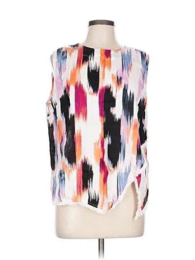 Pre-owned Dkny Sleeveless Blouse In White