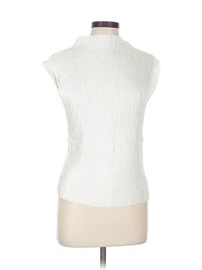 Pre-owned Dkny Sleeveless Blouse In White