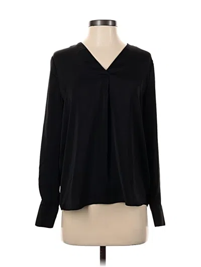 Pre-owned Banana Republic Factory Store Long Sleeve Blouse In Black