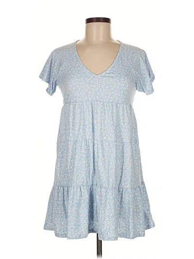 Pre-owned Sky And Sparrow Casual Dress In Blue