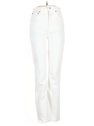 Pre-owned Agolde Casual Pants In White