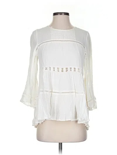 Pre-owned Maeve 3/4 Sleeve Blouse In White