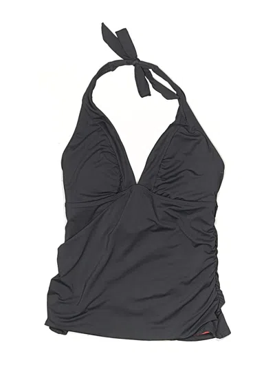 Pre-owned Athleta Swimsuit Top Gray Solid Pattern Swimwear