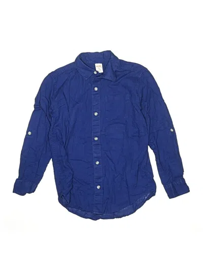 Pre-owned Gymboree Kids' Long Sleeve Button Down Shirt In Blue