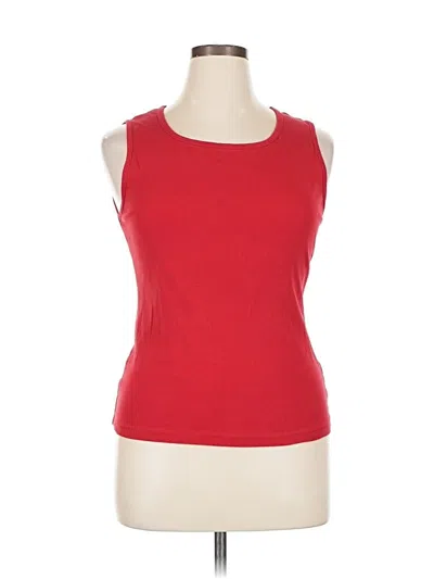 Pre-owned Vs Bra Tops Sleeveless T-shirt In Red