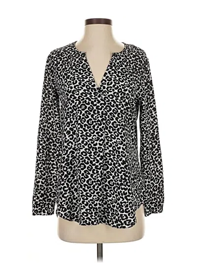 Pre-owned Vince Camuto Long Sleeve Blouse In Black