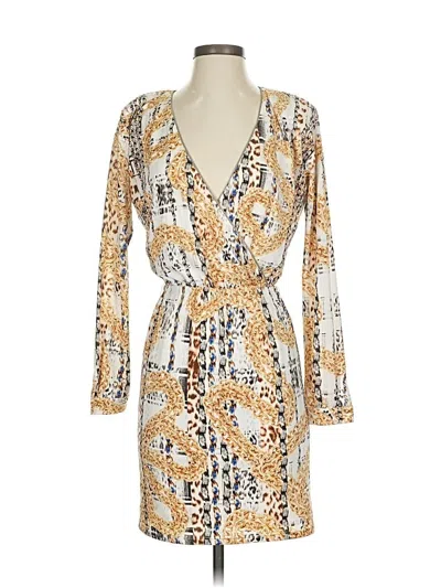 Pre-owned Bebe Cocktail Dress In Gold