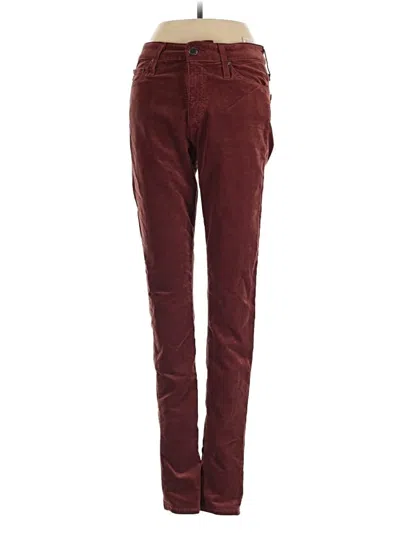 Pre-owned Adriano Goldschmied Jeggings In Burgundy