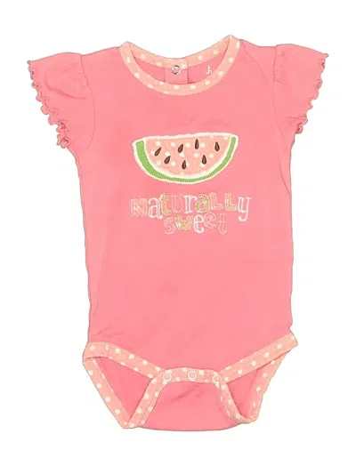 Pre-owned Hatley Babies' Short Sleeve Onesie In Pink