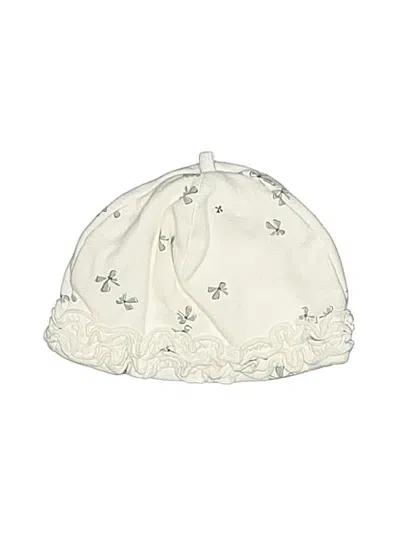 Pre-owned Petit Lem Babies' Beanie Hat In White