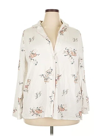 Pre-owned Soma 3/4 Sleeve Blouse In White