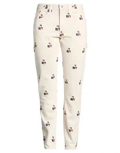 Isabel Marant Woman Jeans Off White Size 32 Cotton In Multi