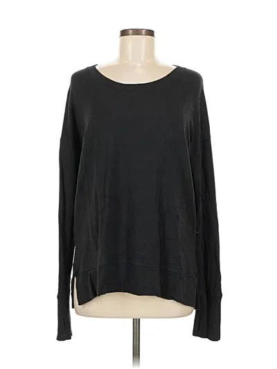 Pre-owned Athleta Long Sleeve T-shirt In Black