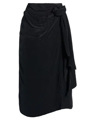 Farm Rio Woman Midi Skirt Black Size Xl Viscose In Black
