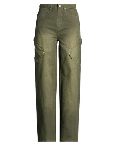 Jordan X Cactus Jack Woman Pants Military Green Size 10 Cotton In Green