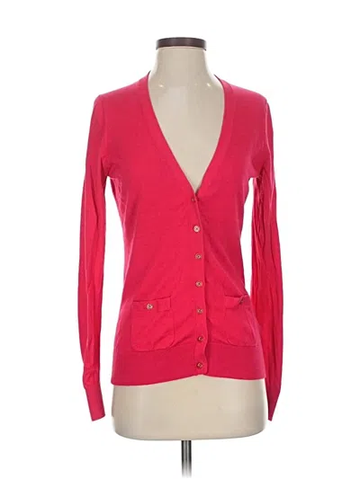 Pre-owned Banana Republic Factory Store Cardigan Sweater In Red
