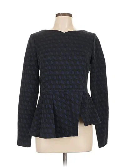 Pre-owned Carlisle Long Sleeve Top Black Square Neckline Tops