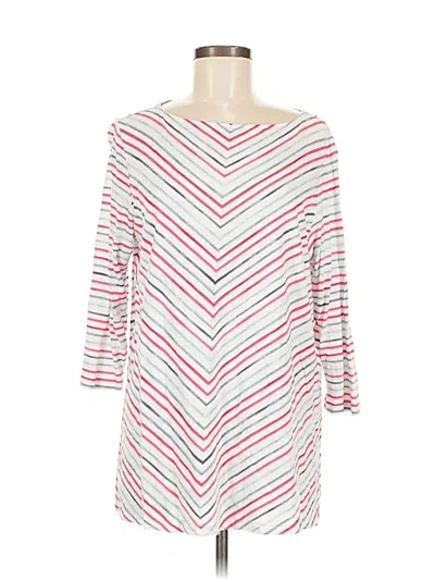 Pre-owned Jjill 3/4 Sleeve T-shirt In White