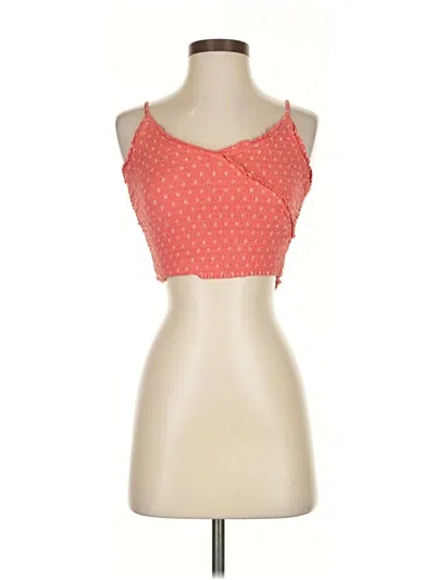 Pre-owned Hollister Tank Top Orange Strapless Neckline Tops