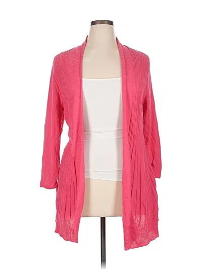 Pre-owned Nic + Zoe Cardigan Sweater In Pink