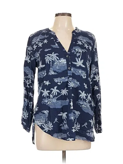 Pre-owned Old Navy 3/4 Sleeve Blouse In Blue