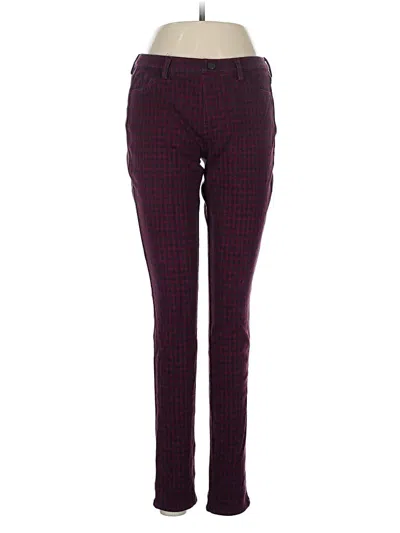 Pre-owned Uniqlo Casual Pants In Burgundy