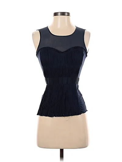 Pre-owned Bcbgmaxazria Sleeveless Top Blue Strapless Neckline Tops