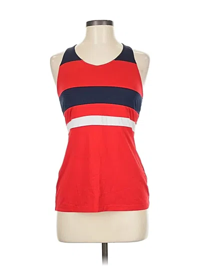Pre-owned Fila Tank Top Red Halter Neckline Tops