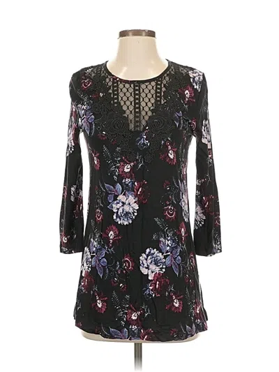 Pre-owned Maurices 3/4 Sleeve Blouse In Black