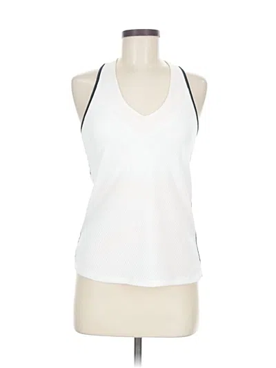 Pre-owned Lucky In Love Tank Top White Halter Neckline Tops