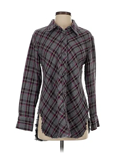 Pre-owned Cabi Long Sleeve Button Down Shirt In Gray