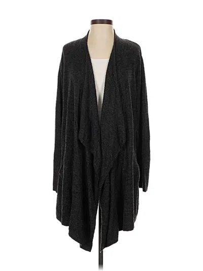 Pre-owned Barefoot Dreams Cozychic Lite Cardigan Sweater In Gray