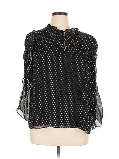 Pre-owned Cece 3/4 Sleeve Blouse In Black