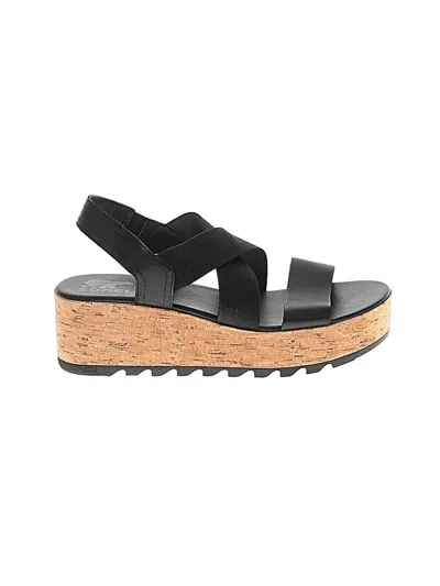 Pre-owned Sorel Wedges In Black