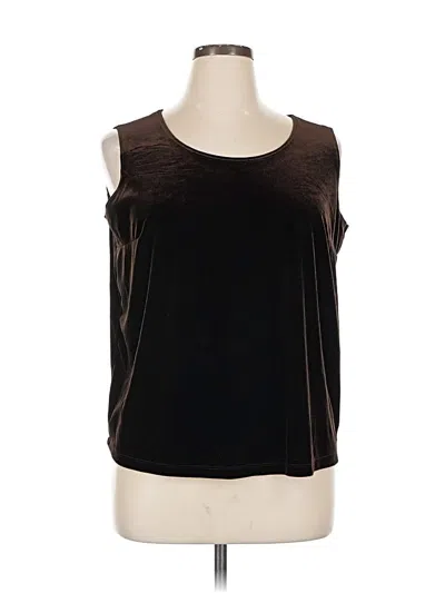 Pre-owned Impressions Sleeveless Blouse In Black