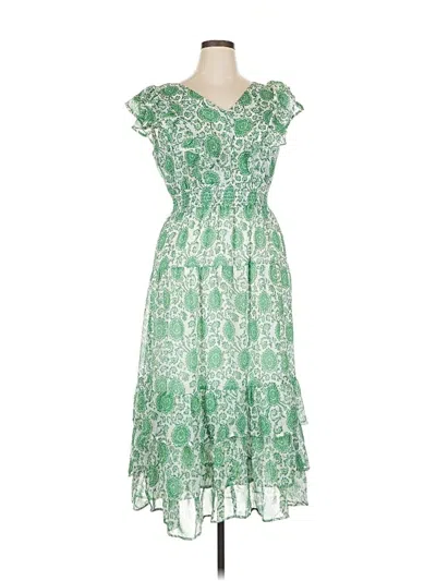Pre-owned Assorted Brands Cocktail Dress In Green