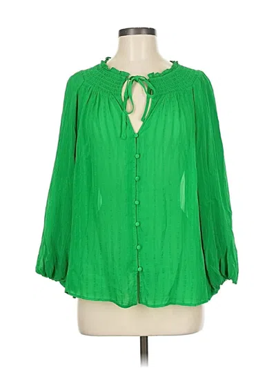 Pre-owned Sanctuary 3/4 Sleeve Blouse In Green