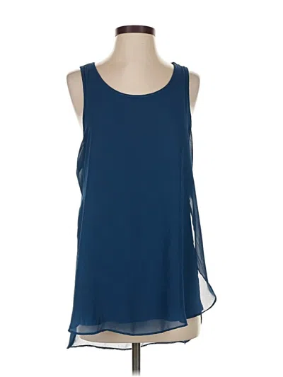 Pre-owned Kaileigh Sleeveless Blouse In Blue