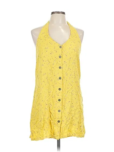 Pre-owned Rvca Casual Dress In Yellow