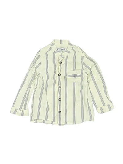 Pre-owned Tartine Et Chocolat Kids' Long Sleeve Button Down Shirt In Green