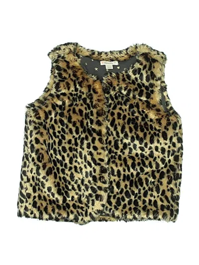 Pre-owned Crewcuts Kids' Faux Fur Vest In Gold