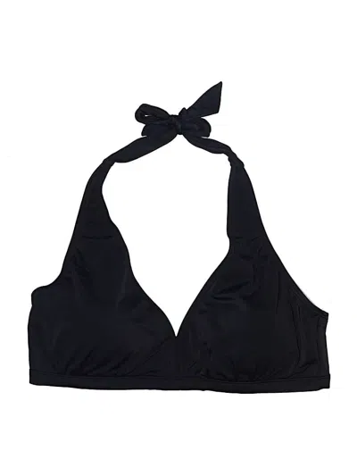 Pre-owned Swimsuits For All Swimsuit Top Black Solid Pattern Swimwear