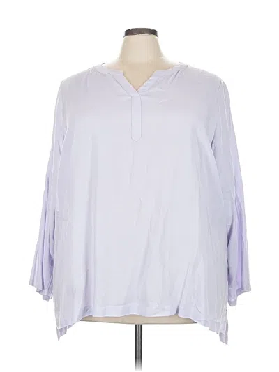 Pre-owned Cj Banks 3/4 Sleeve Blouse In Purple
