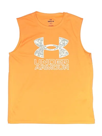 Pre-owned Under Armour Kids' Sleeveless T-shirt In Orange