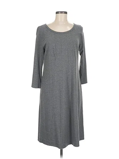 Pre-owned Jjill Casual Dress In Gray