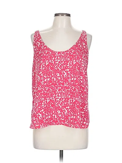Pre-owned Ann Taylor Loft Tank Top Pink Square Neckline Tops