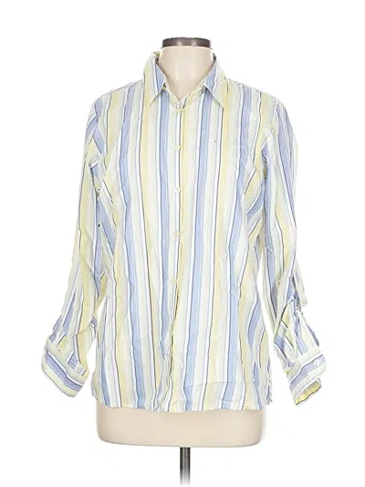 Pre-owned Charter Club Long Sleeve Button Down Shirt In Yellow