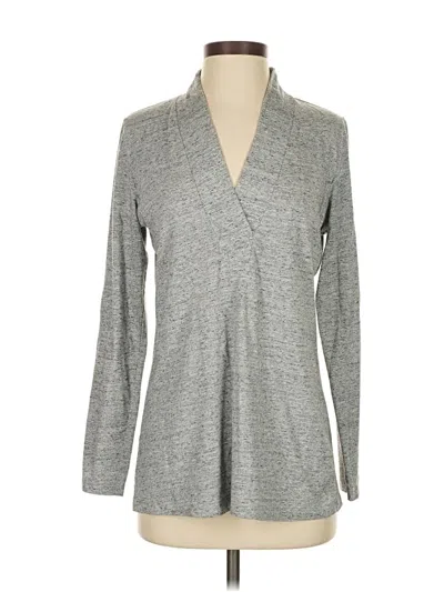 Pre-owned Cabi Long Sleeve Polo Shirt In Gray