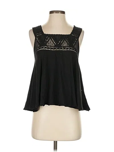 Pre-owned Free People Sleeveless Blouse In Black