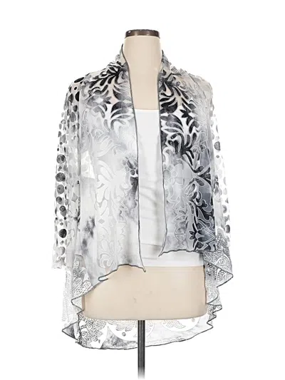 Pre-owned Easywear By Chico's Kimono In Silver